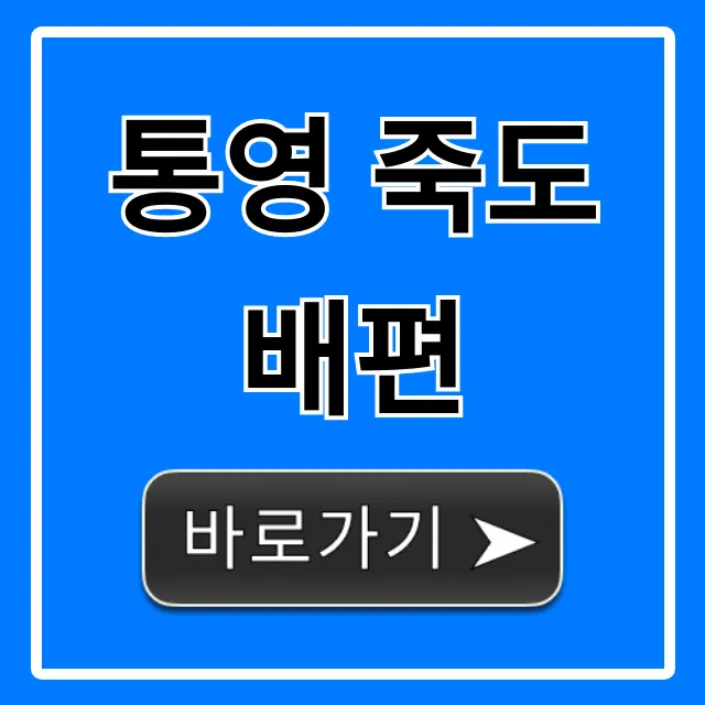 통영 죽도 배편 예약 요금 시간표 완벽 가이드