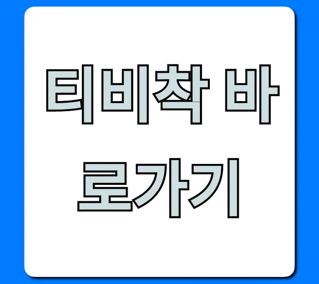 티비착 바로가기 공식 사이트 접속 꿀팁