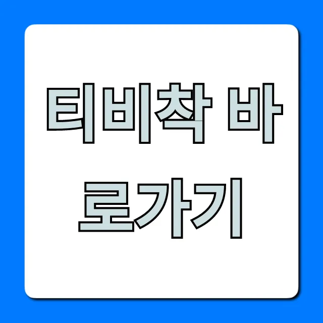 티비착 바로가기 공식 사이트 접속 꿀팁
