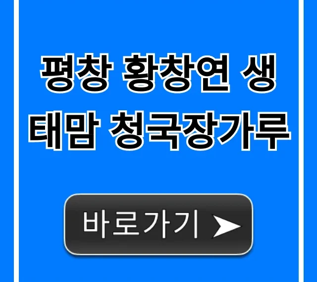 평창 황창연 생태맘 청국장가루 효능부터 가격까지 총정리