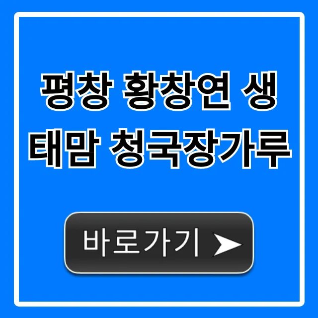 평창 황창연 생태맘 청국장가루 효능부터 가격까지 총정리