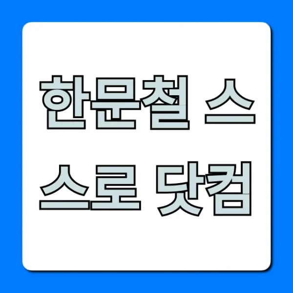 한문철 스스로 닷컴 교통사고 합의 꿀팁