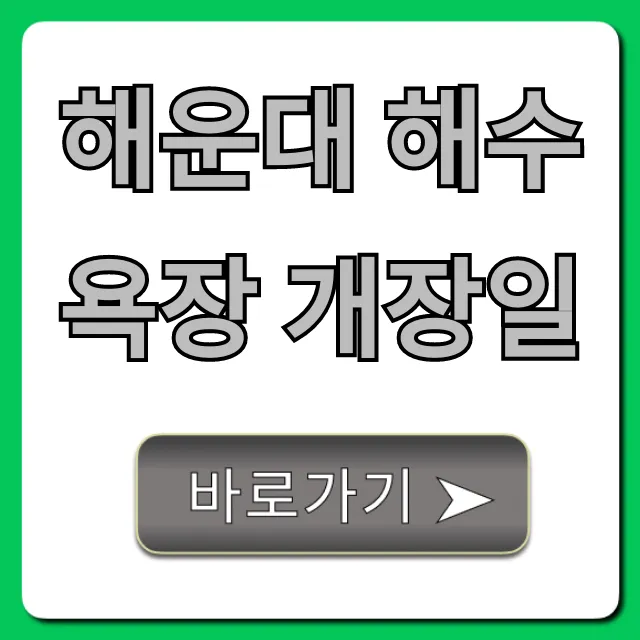 해운대 해수욕장 개장일: 여름 준비 필수 정보
