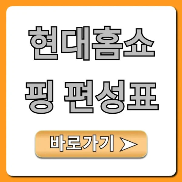 현대홈쇼핑 편성표 오늘 방송 총정리