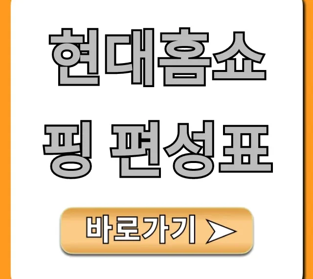 현대홈쇼핑 편성표 오늘 실시간 확인!