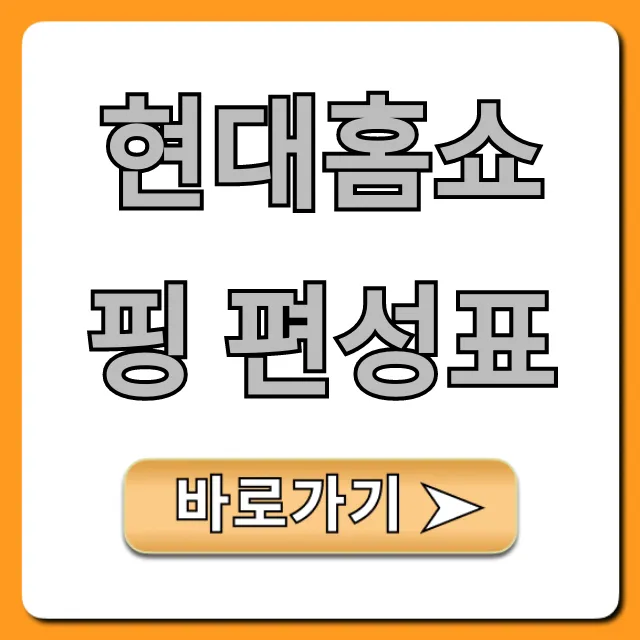 현대홈쇼핑 편성표 오늘 실시간 확인!