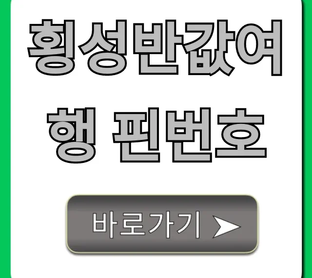 횡성반값여행 핀번호: 놓치면 후회할 혜택 총정리!