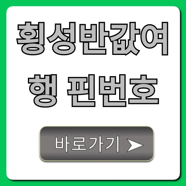 횡성반값여행 핀번호: 놓치면 후회할 혜택 총정리!