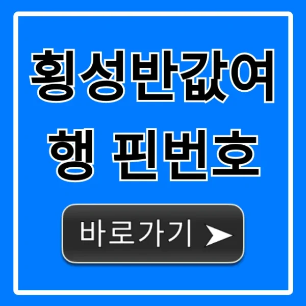 횡성반값여행 핀번호 조회 발급 완벽 가이드