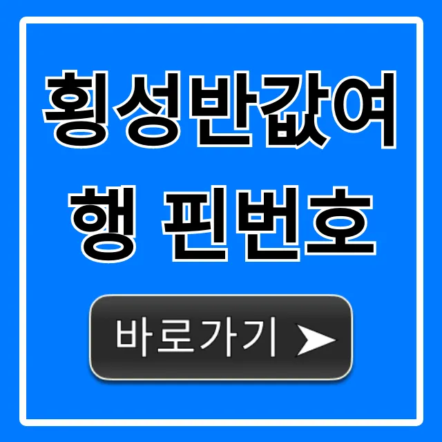 횡성반값여행 핀번호 조회 발급 완벽 가이드