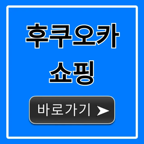 후쿠오카 쇼핑 꿀템 할인 총정리