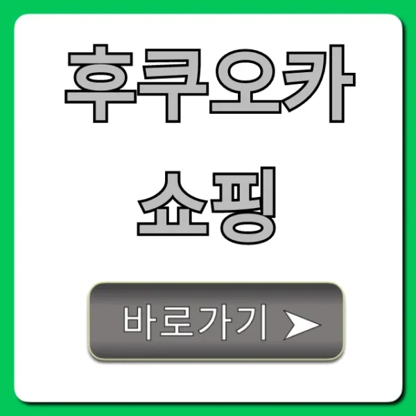 후쿠오카 쇼핑 필수템! 면세 꿀팁 총정리