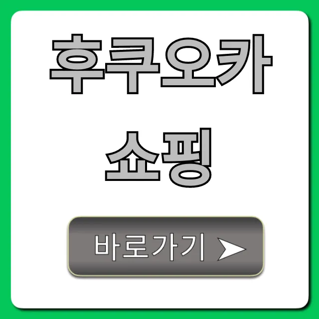 후쿠오카 쇼핑 필수템! 면세 꿀팁 총정리