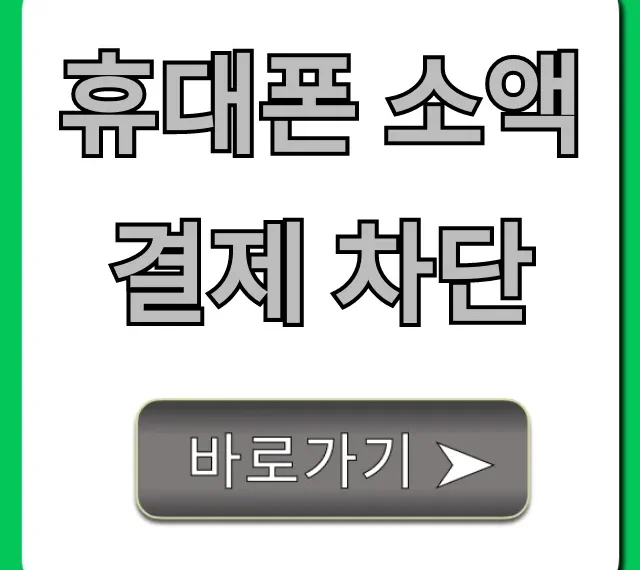 휴대폰 소액결제 차단, 자녀 안심 설정 꿀팁