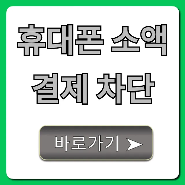 휴대폰 소액결제 차단, 자녀 안심 설정 꿀팁