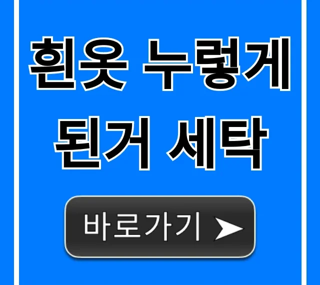 흰옷 누렇게 된거 세탁, 한방에 하얗게 만드는 꿀팁