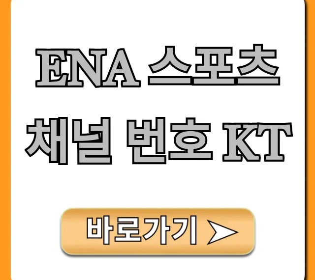 ena 스포츠 채널 번호 kt 완벽 총정리!