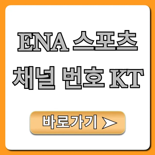 ena 스포츠 채널 번호 kt 완벽 총정리!