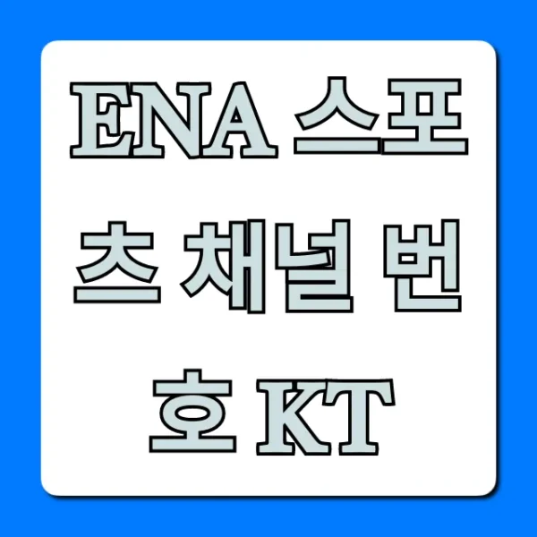 ena 스포츠 채널 번호 kt 조회, 보는 방법 총정리
