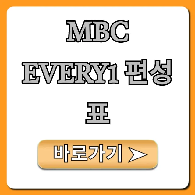 MBC every1 편성표 최신 정보 총정리
