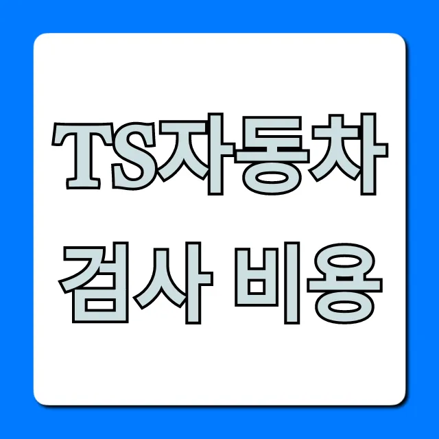 TS자동차검사 비용 조회! 최신 할인 방법 총정리