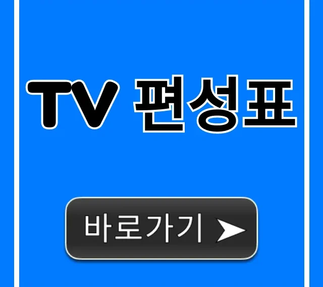 tv 편성표 오늘 실시간 조회 총정리