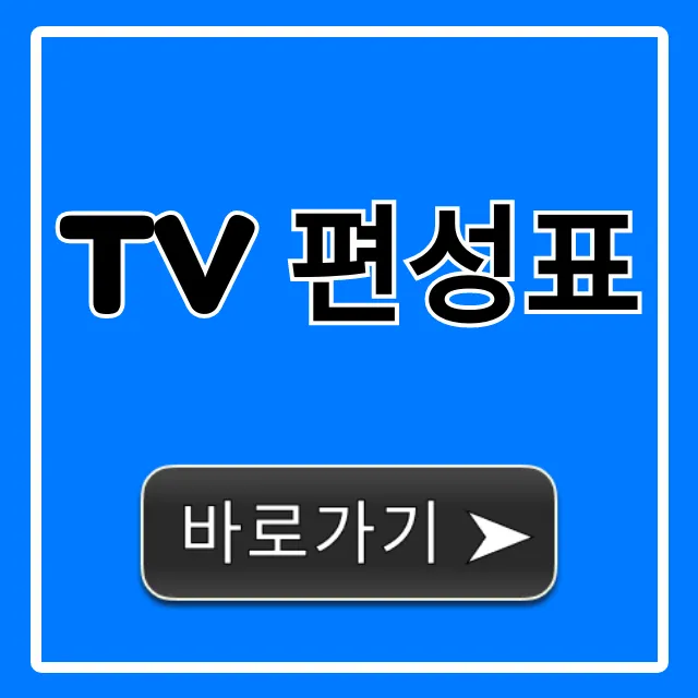 tv 편성표 오늘 실시간 조회 총정리