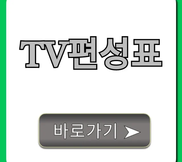TV편성표 오늘 실시간 방송 총정리