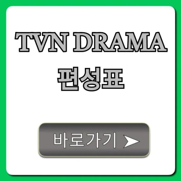 tvN DRAMA 편성표 실시간 재방송 시간 총정리