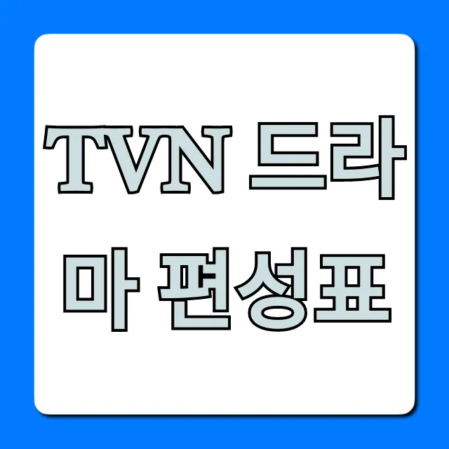 tvn 드라마 편성표 오늘 방송 시간 총정리