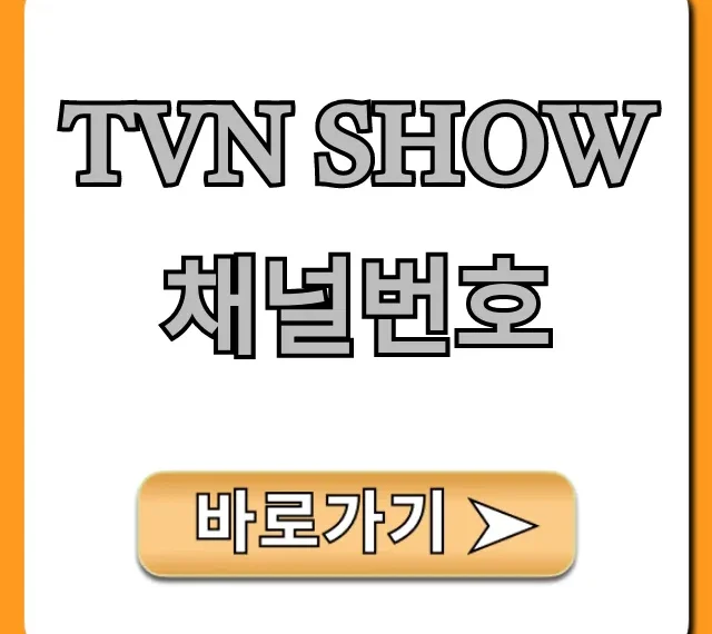 tvn show 채널번호 총정리: 지역별 조회 꿀팁!