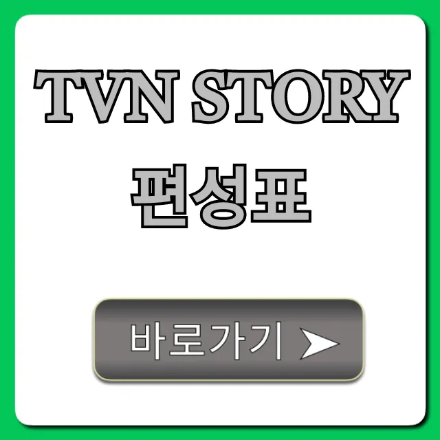 tvn story편성표 오늘 재방송 시간 총정리